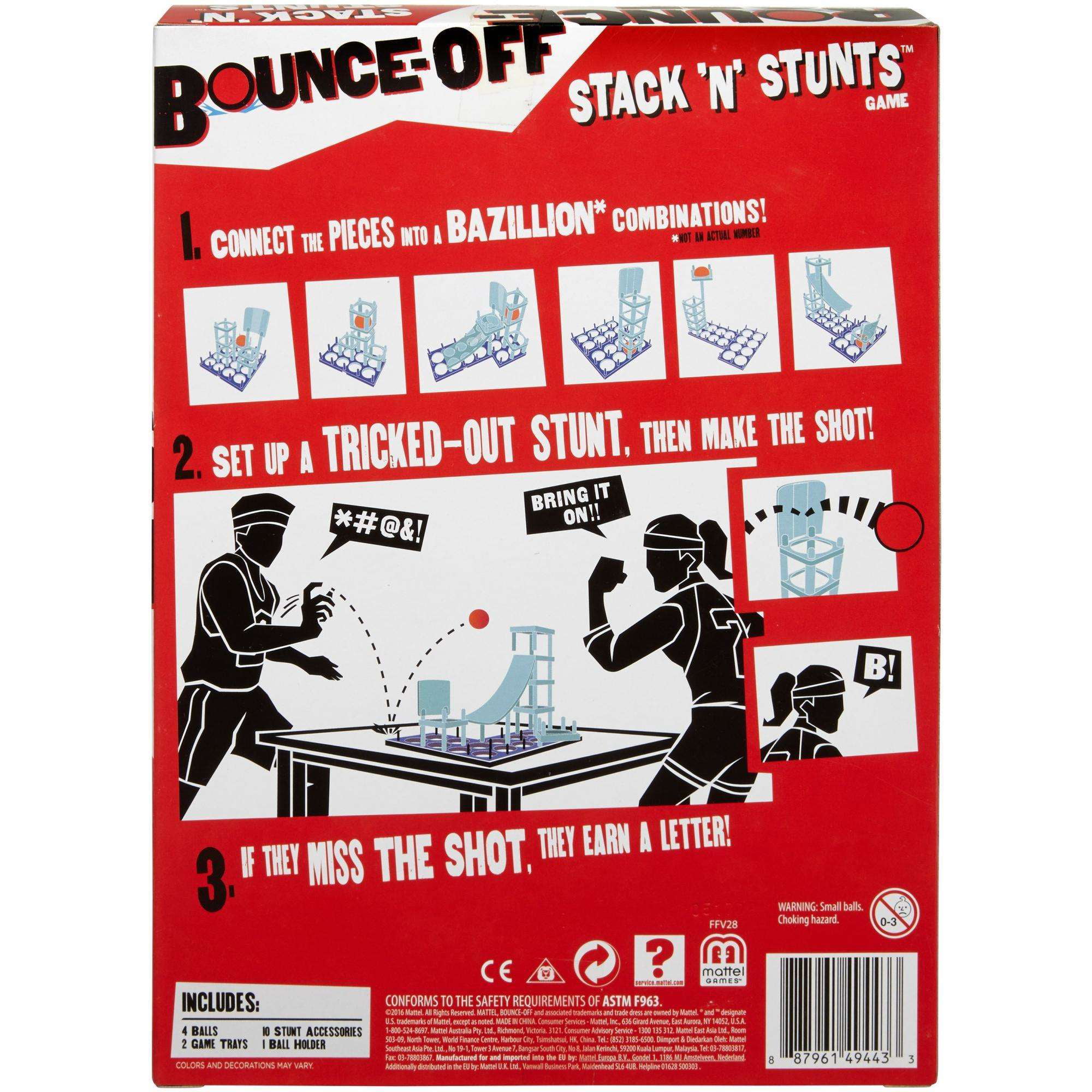 Mattel FFV28 Bounce-off Stack /'N/' Stunts Game