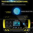 thumbnail image 5 of 12V/8A 24V/4A Smart Car Battery Charger Auto Trickle Charger for Truck AGM Marine, 5 of 8