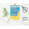 thumbnail image 2 of Darling Souvenir Blue Pool Party Invitation Card 28 Pcs Fill or Write In Blank Invites Printable Party Supplies, 2 of 4