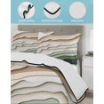 thumbnail image 4 of Quilts Twin Size, Sage Green Ombre Soft Comforter Bedding Set for Bed, Modern Abstract Geometric Art Lightweight Quilted Bedspread with Pillow Cover(2 Pieces) for All Season, 68x86 Inch, 4 of 6