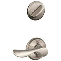 Schlage F59 CHP 619 RH Champagne Interior Right-Handed Lever with Deadbolt, Satin Nickel (Interior Half Only)