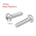 thumbnail image 2 of Unique Bargains M6x22mm Machine Screws Pan Phillips Cross Head Screw Bolts 10Pcs, 2 of 3