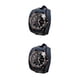 thumbnail image 1 of Sonducket Punk Vintage reloj de ancho PU cuero cinturón correa brazalete número romano azul 2piezas Azul, 1 of 1
