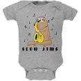thumbnail image 1 of Sloth Slow Jams Saxophone Drôle Jeu de Mots Doux pour Bébé une Pièce, 1 of 1