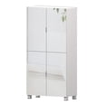 thumbnail image 3 of MIDOQIN 8-Tier Shoe Storage Cabinet with Mirror Door, Wood Freestanding 32 Pairs Shoe Rack Organizer for Entryway, 3 of 17