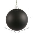 thumbnail image 2 of Vickerman 4" Black Matte Ball Ornament, 6 per Bag, 2 of 5
