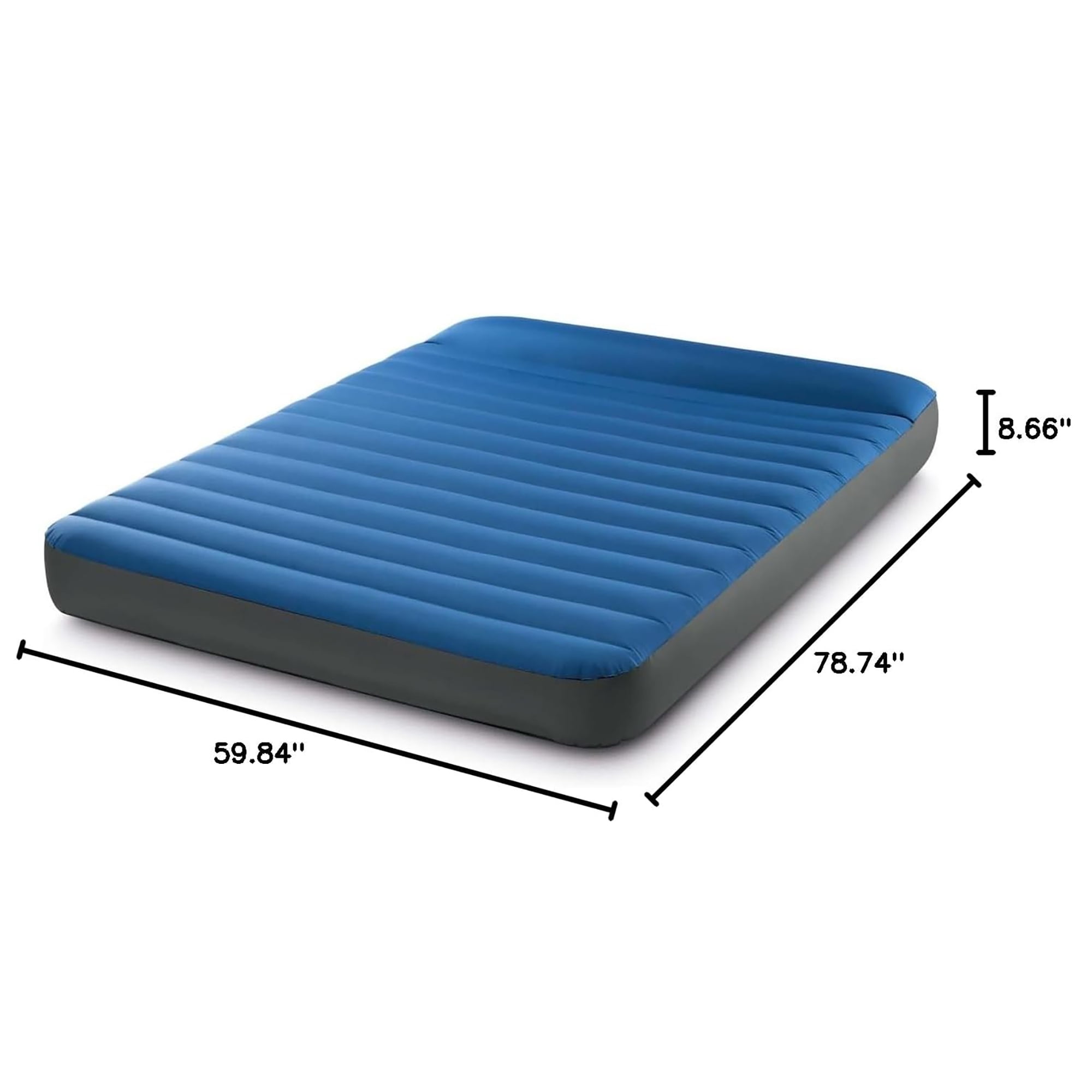 Intex: Dura-Beam: TruAire Pillow Mat - Queen - 8.5" Inflatable Air Mattress, QuickFill USB Pump, Puncture-Resistant Fiber-Tech, Carry Bag, 600lb Cap
