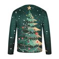 thumbnail image 4 of WXLWZYWL Mens Christmas Sweatshirts Trendy Big and Tall Crew Neck Tree Printed Sweatshirt Pullover Tops Party Outfit, 4 of 5
