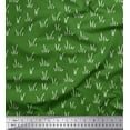 thumbnail image 1 of Soimoi Green Velvet Fabric Brush Stroke Abstract Print Fabric by Yard 58 Inch Wide, 1 of 3