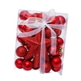 thumbnail image 4 of Adornos de bolas de Navidad Gloria Decoración navideña 30 piezas Rojo, 4 of 9