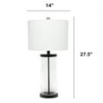 thumbnail image 4 of Lalia Home Glass Entrapped Table Lamp in Black with White Shade, 4 of 6