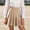 Khaki, variant on Girl High Waist Uniform Pleated Skirt Solid Color A Line Short School Skater