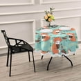 thumbnail image 7 of SKYSONIC Cartoon Foxes Round Tablecloth 60inch Indoor Wrinkle Free, Cute Animal Circular Lace Table Cover Washable for Kitchen Party BBQ Dining Decor, 7 of 7