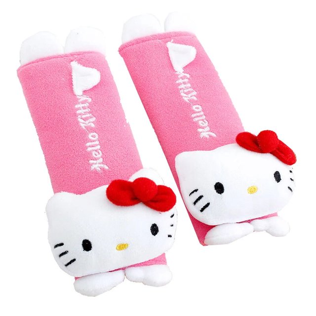 Disney-almohadillas de Mickey Mouse Stitch para cinturón de seguridad de coche, arnés de seguridad, correa para el hombro, mochila, cojín, almohada para niño y niña, regalo, 2 piezas por juego