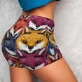 thumbnail image 4 of Vsdgher Fox Face print Workout Shorts for Women Seamless Soft Smooth Gym Yoga Scrunch Active Exercise Fitness Shorts, 4 of 8
