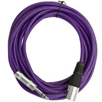 Seismic Audio - SATRXL-M25Purple - 25 Foot Purple XLR Male to 1/4 Inch TRS Patch Cable Snake Cords - Balanced