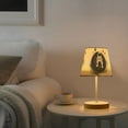 thumbnail image 2 of Yayeee Mini Table Lamp 10.8" Dimmable with Fabric Shade 3 Color Temperatures, Beige Astronaut Space, 2 of 7