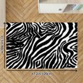 thumbnail image 2 of Zebra Stripe Black White Pattern Soft Small Velvet Area Rugs Non Slip Indoor Floor Carpet for Living Room Bedroom Decor, 2 of 5