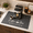 black, variant on RYLZX 12x20in Absorbent PU leather Coffee Mat, Fashion Dish Drying Mat for Kitchen Counter Coffee Bar Accessories Espresso Machine Dish Rack Black