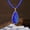 Long water drops, variant on Lapis lazuli beaded necklace with blue natural stone teardrop-shaped and round pendant necklace jewelry