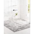 thumbnail image 2 of Unique Loom 3141288 8 x 8 ft. Casino Sofia Square Rug, Gray, 2 of 6