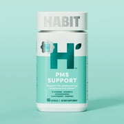 HABIT PMS Support Supplement, Supports Hormonal Balance, Chasteberry, Ashwagandha, 60 Capsules