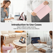 Kenke iPad (A16) 11th Generation 11 inch 2025 Keyboard Case,Case for iPad 10th Generation 10.9 inch 2022 Bluetooth Detachable -with Pencil Holder - Flip Stand Case - Keyboard Case, Pink