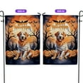 thumbnail image 2 of Mummy Golden Retriever Happy Halloween with Pumpkins Bats Spooky Fun Garden Flag 12x18in Double Sided Goldens Dog Lover Gifts Idea Outdoor Decor - 00019, 2 of 5