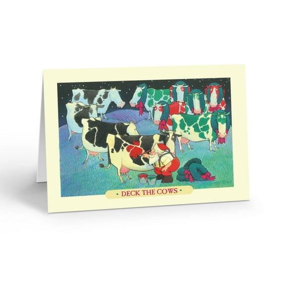 Christmas Cows Holiday Card - 18 Cards and 19 Envelopes - 20175