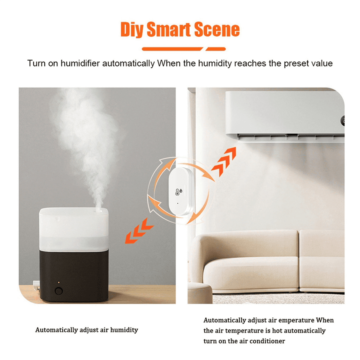 3X Tuya ZigBee Smart Temperature & Humidity Sensor, Outdoor Hygrometer Thermometer Mini Humi