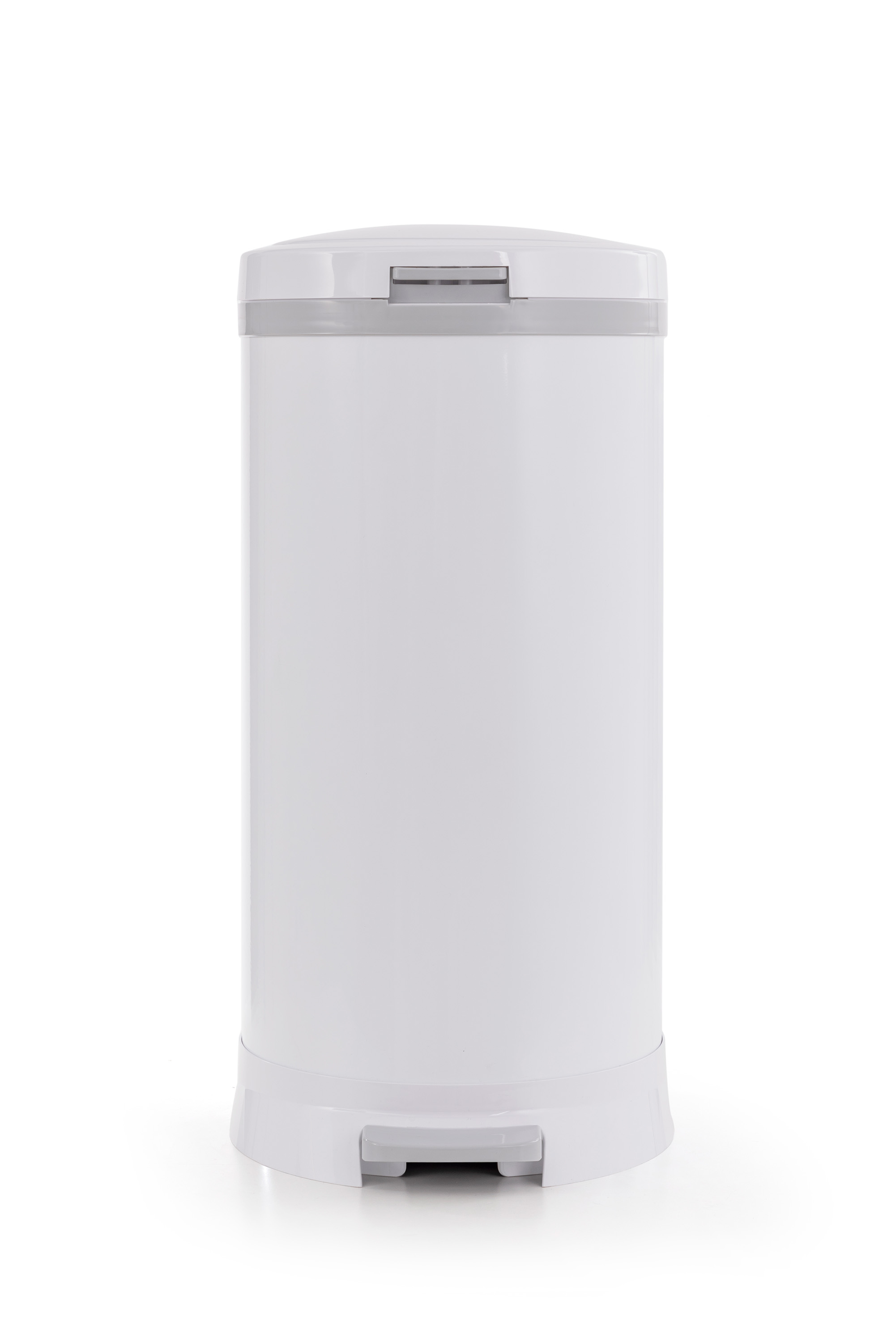 Bubula Premium Steel Diaper Waste Pail with Step Open, White