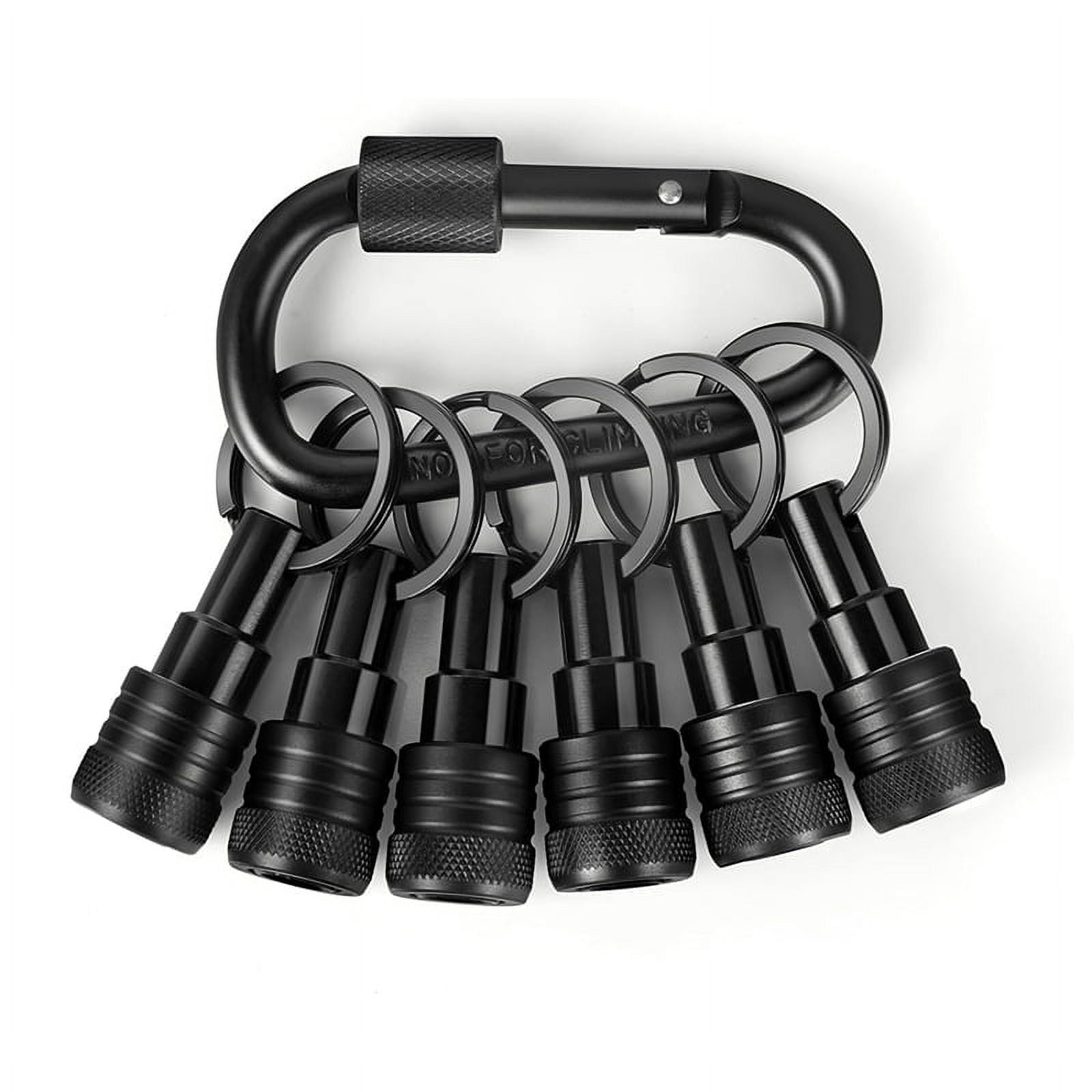 LZVXTYM 12-Pack 1/4" Hex Shank Bit Holders With Carabiner - Quick-Change Aluminum Extension Bars For Drill & Screwdriver Bits - View #10