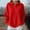 *Red, variant on Women’s Long Sleeve Lapel Collar Half Button Sweatshirt ,Fall Casual Fashion Loose Pullover Orange,Womens Plus M