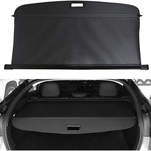 Waltyotur For 2016 2017-2020 Toyota Prius Trunk Black Retractable Cargo Cover