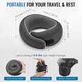 thumbnail image 2 of Travel Neck Pillow for Airplanes, Premium Memory Foam Neck Pillow with Ergonomic 360° Support, Travel Essentials for Plane, Car, Train and Home, Jet Black, 2 of 2