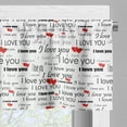 thumbnail image 5 of Ambesonne Romantic Valance & Curtain, Romance Couple Love, 55"x24", Vermilion Black White, 5 of 6