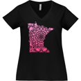 thumbnail image 3 of Inktastic Minnesota Silhouette Mandala Women's Plus Size V-Neck T-Shirt, 3 of 5