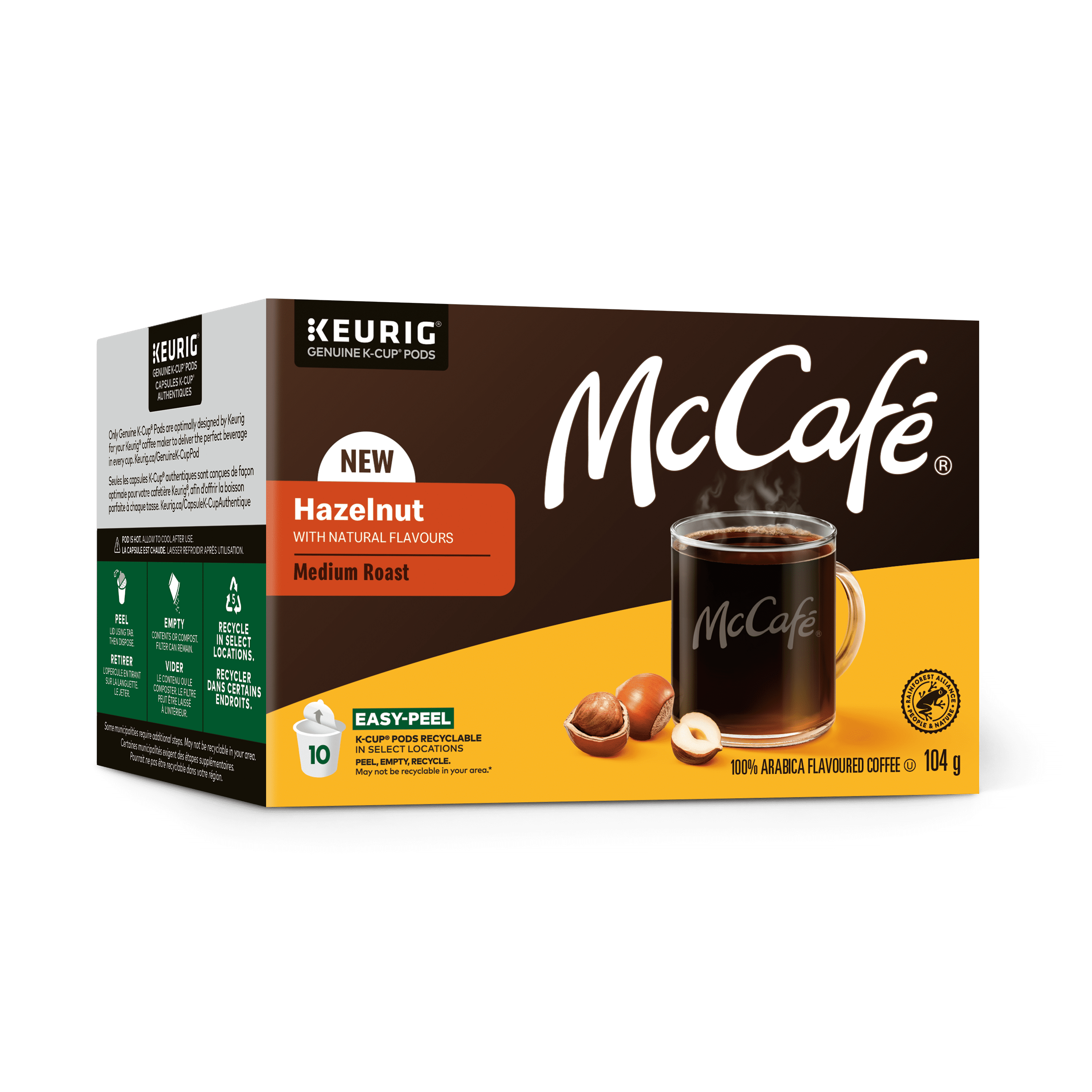 McCafé Premium Hazelnut Flavoured, Medium Roast, K-Cup Coffee Pods, 10 Count