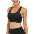 thumbnail image 1 of Women's Seamless Sports Bra Racerback Padded Stretch Fitness Tops Workout Yoga Bras with Removable Bra Pads, 1 of 8