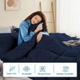 thumbnail image 6 of 700 TC 100% Egyptian Cotton Duvet set Zipper Closur Ultra Soft Durable and Fade Resistant Color Navy Blue Solid size King, 6 of 6