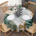 thumbnail image 3 of Green Boho Plant Pattern Round Tablecloth 60"x60",Wrinkle Wipeable Table Cloth for Kitchen Dining Room Picnic Patio Party, 3 of 6