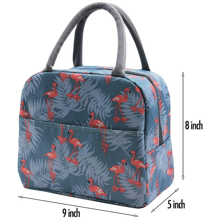 Cute Insulated Lunch Tote For Women, Girls, Flamingo - Our Easy Life