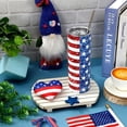 thumbnail image 4 of Patriotic Tumbler with Lid Straw Stainless Steel Cup Red Stripe Blue Star American Flag Tumbler Cup for 4th of July Independence Day Decor Home Office Supplies, 4 of 7