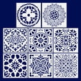 thumbnail image 1 of Plantillas de pared para pintar patrones grandes - Plantillas para manualidades reutilizables para pisos, lienzos, azulejos, telas, muebles, 1 of 5