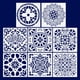 thumbnail image 1 of Plantillas de pared para pintar patrones grandes - Plantillas para manualidades reutilizables para pisos, lienzos, azulejos, telas, muebles, 1 of 5