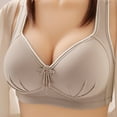 thumbnail image 2 of Gyexs Women's Full Bust Support Bra Thin Comfortable Breathable Lift Push Up Side Smooth Back Underwear, Grey, Size XXXXXL, 2 of 5