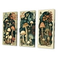 thumbnail image 3 of Designart "Vintage Amanita Muscaria Mushrooms I" Landscape Forest Wall Art Set Of 3 - Forest Cream Gallery Wall Set For Home Decor, 3 of 6