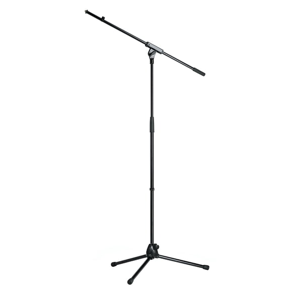 K&M Microphone Stand w/Fixed Boom Arm - Black