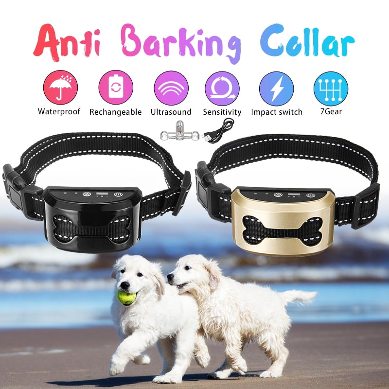 Barking Control Device Rechargeable Waterproof AntiBarking Collar