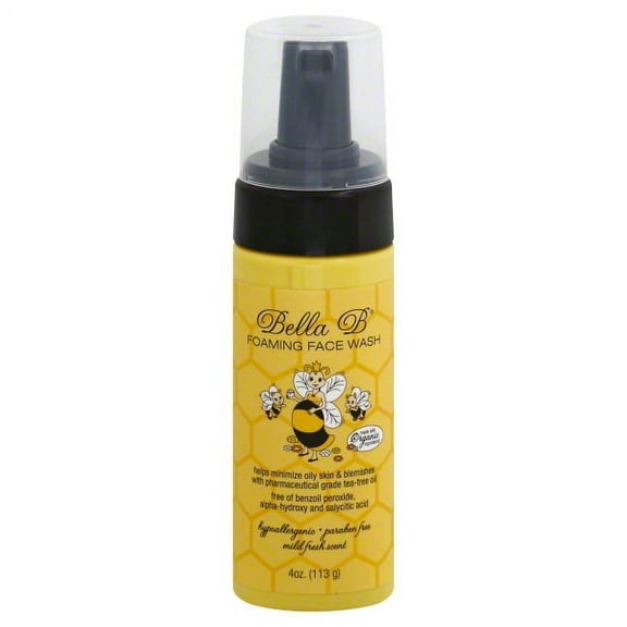 BELLA B Foaming Face Wash 4 oz - Pregnancy Safe Face Wash - Tea Tree Foaming Face Wash Made with Organic Ingredients - Use Twice Daily for Clear Skin